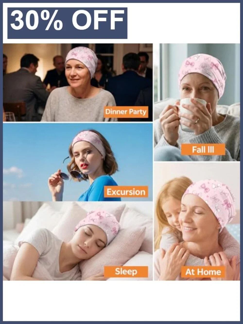 Stretch Slouchy Beanie Hat for Chemo Patients | Breathable Polyester Knit
